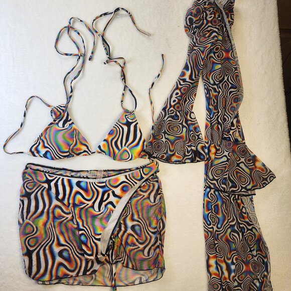 Multicolor Swirl Bikini Set - Picture 2 of 10